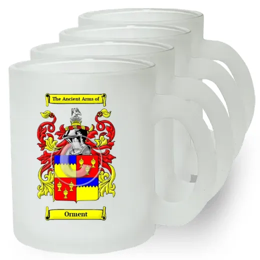 Orment Set of 4 Frosted Glass Mugs