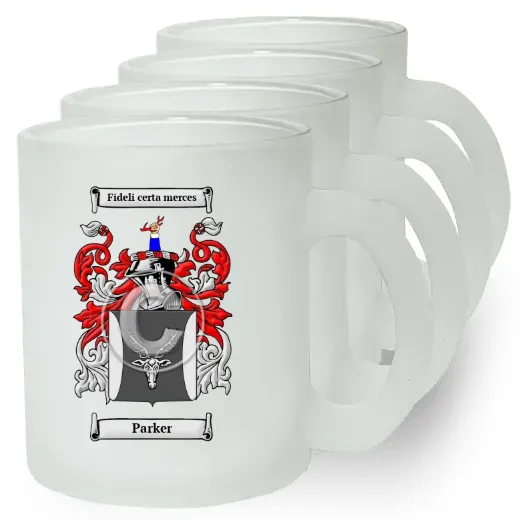 Parker Set of 4 Frosted Glass Mugs