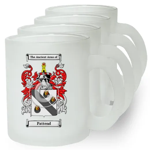 Pattend Set of 4 Frosted Glass Mugs