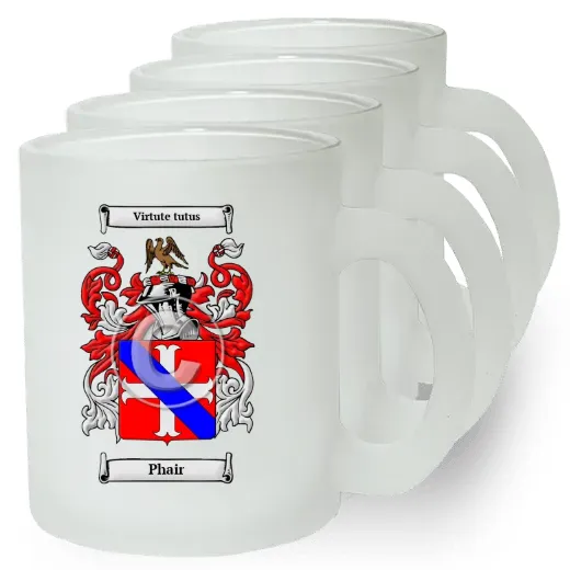 Phair Set of 4 Frosted Glass Mugs