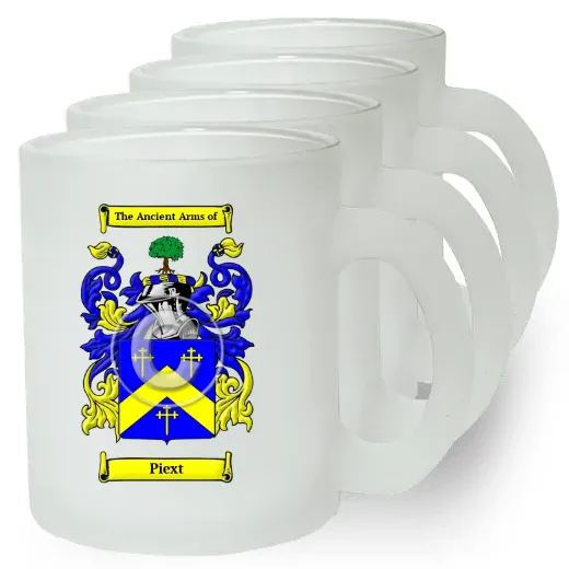Piext Set of 4 Frosted Glass Mugs