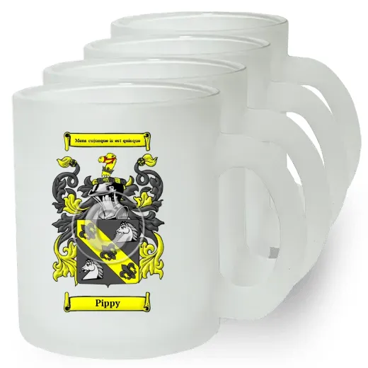 Pippy Set of 4 Frosted Glass Mugs
