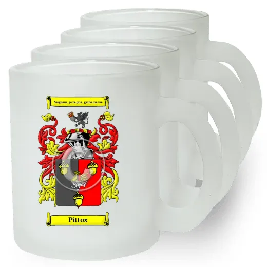 Pittox Set of 4 Frosted Glass Mugs
