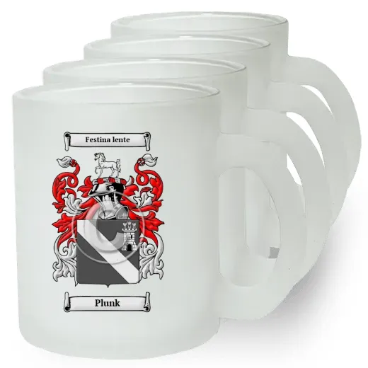 Plunk Set of 4 Frosted Glass Mugs