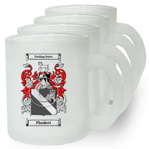 Plunkett Set of 4 Frosted Glass Mugs