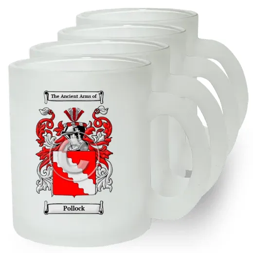 Pollock Set of 4 Frosted Glass Mugs