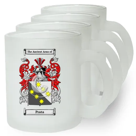Prata Set of 4 Frosted Glass Mugs