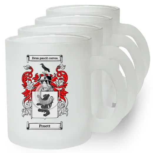 Pruett Set of 4 Frosted Glass Mugs