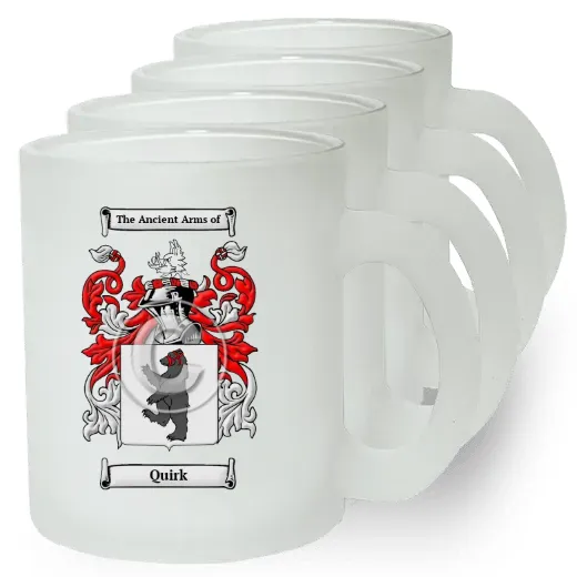 Quirk Set of 4 Frosted Glass Mugs