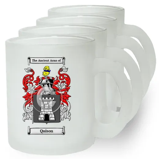 Quison Set of 4 Frosted Glass Mugs