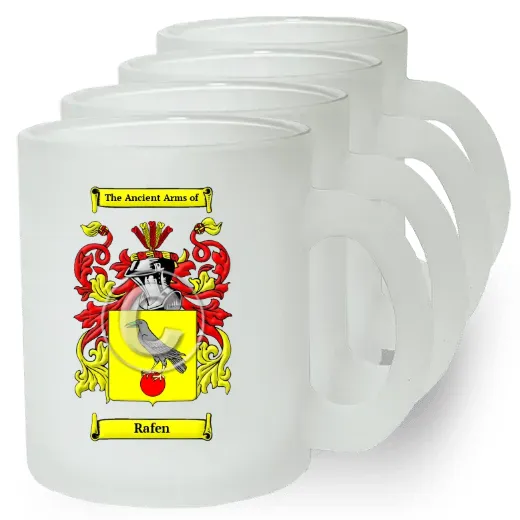 Rafen Set of 4 Frosted Glass Mugs