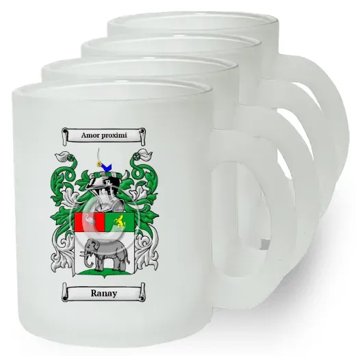 Ranay Set of 4 Frosted Glass Mugs