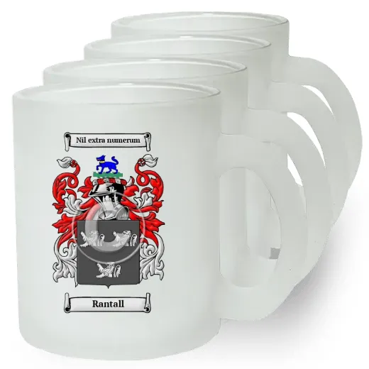 Rantall Set of 4 Frosted Glass Mugs