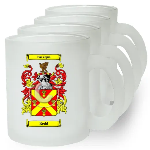 Redd Set of 4 Frosted Glass Mugs