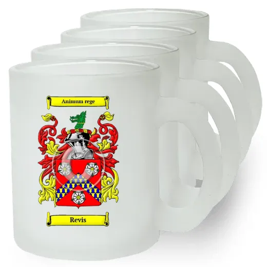 Revis Set of 4 Frosted Glass Mugs