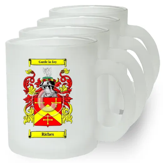 Riches Set of 4 Frosted Glass Mugs