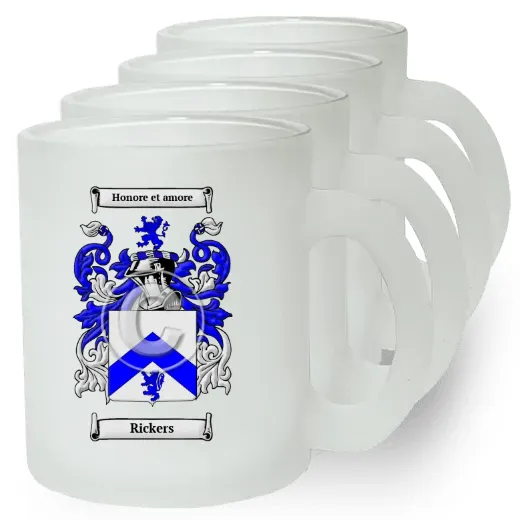 Rickers Set of 4 Frosted Glass Mugs