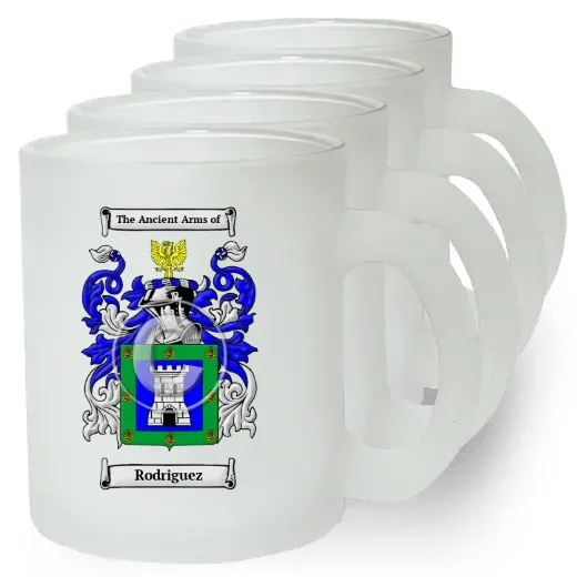 Rodriguez Set of 4 Frosted Glass Mugs