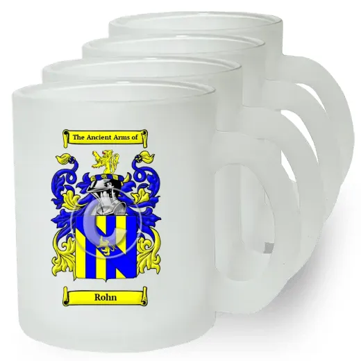 Rohn Set of 4 Frosted Glass Mugs
