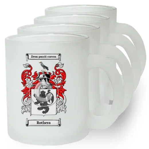 Rothera Set of 4 Frosted Glass Mugs