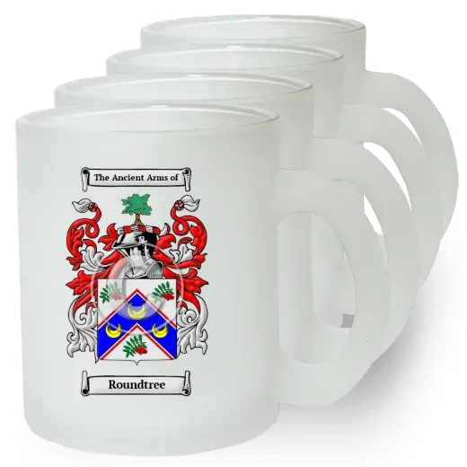 Roundtree Set of 4 Frosted Glass Mugs