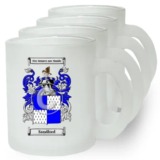 Sandford Set of 4 Frosted Glass Mugs