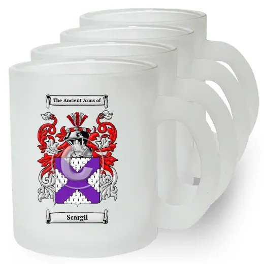 Scargil Set of 4 Frosted Glass Mugs