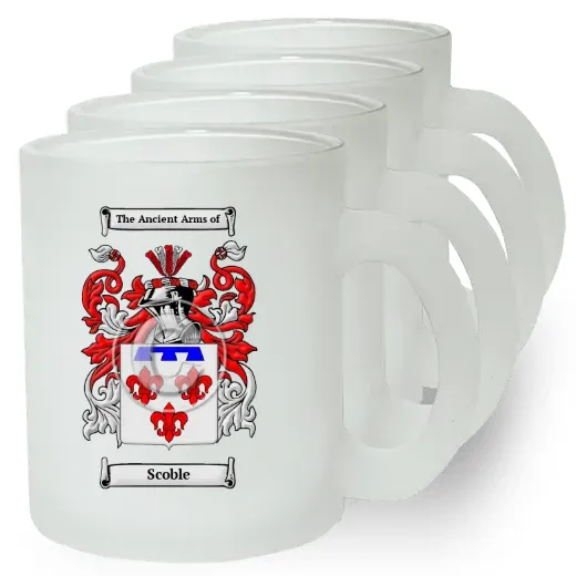 Scoble Set of 4 Frosted Glass Mugs