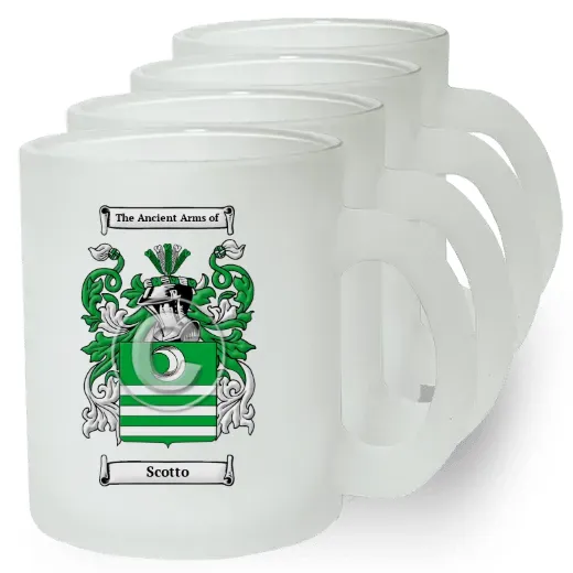 Scotto Set of 4 Frosted Glass Mugs