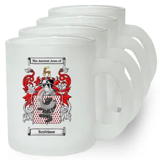 Scrivinor Set of 4 Frosted Glass Mugs