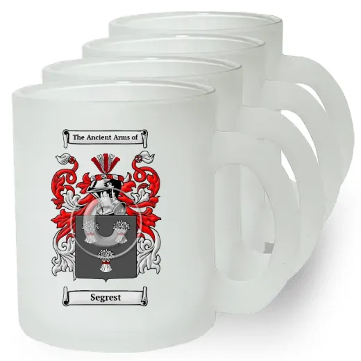 Segrest Set of 4 Frosted Glass Mugs