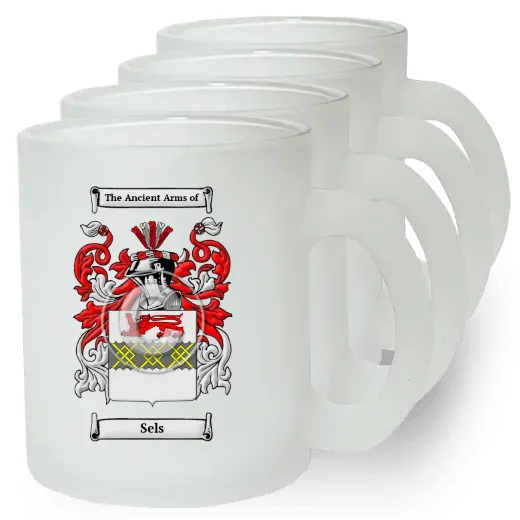 Sels Set of 4 Frosted Glass Mugs