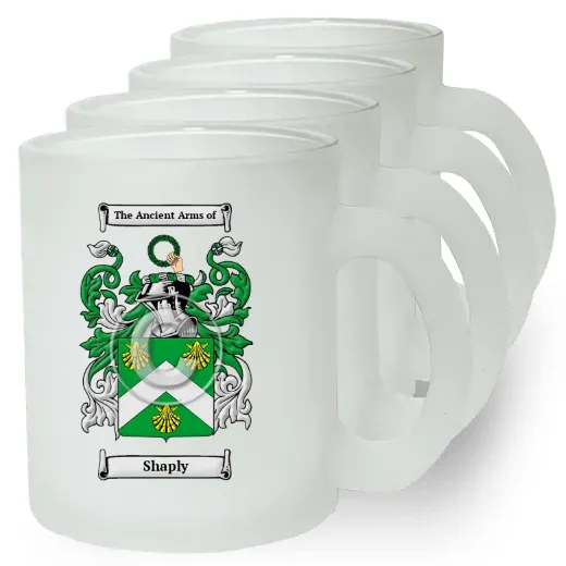 Shaply Set of 4 Frosted Glass Mugs