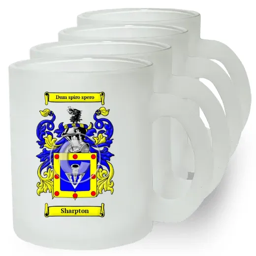 Sharpton Set of 4 Frosted Glass Mugs