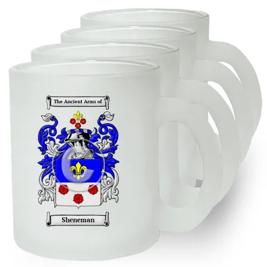 Sheneman Set of 4 Frosted Glass Mugs