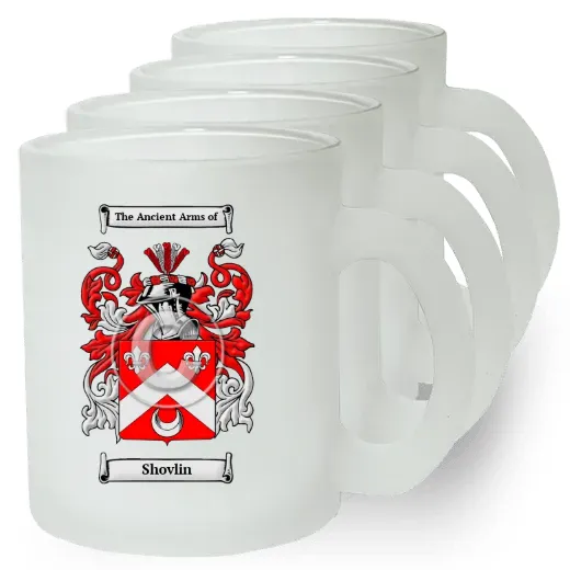 Shovlin Set of 4 Frosted Glass Mugs
