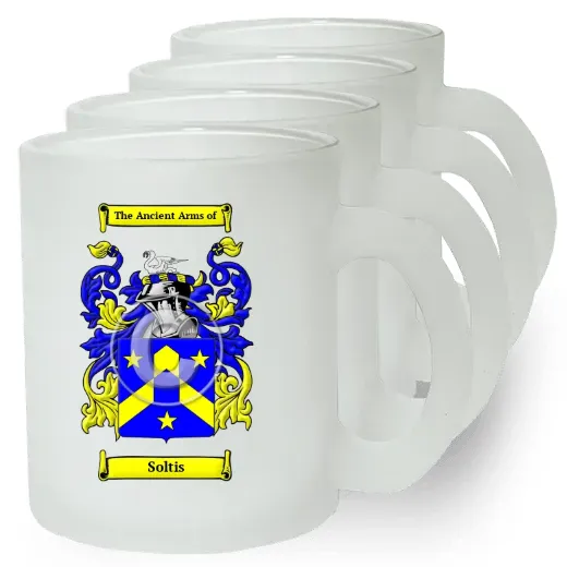 Soltis Set of 4 Frosted Glass Mugs