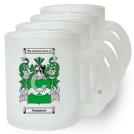Sommers Set of 4 Frosted Glass Mugs