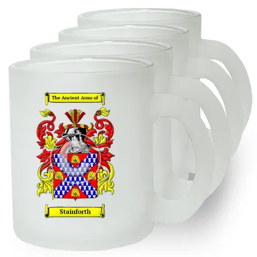 Stainforth Set of 4 Frosted Glass Mugs