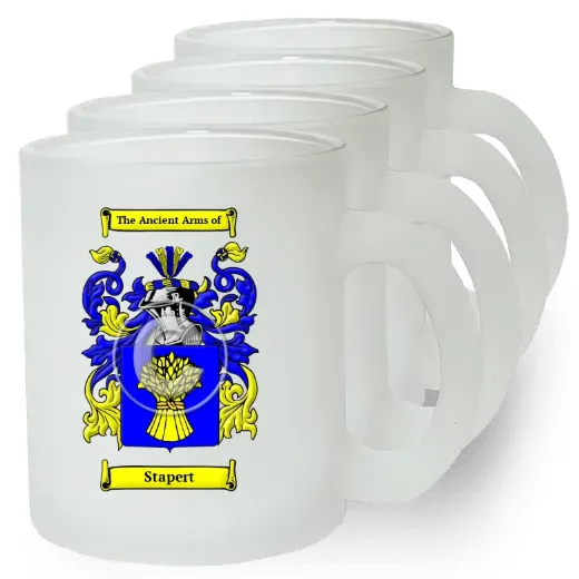 Stapert Set of 4 Frosted Glass Mugs