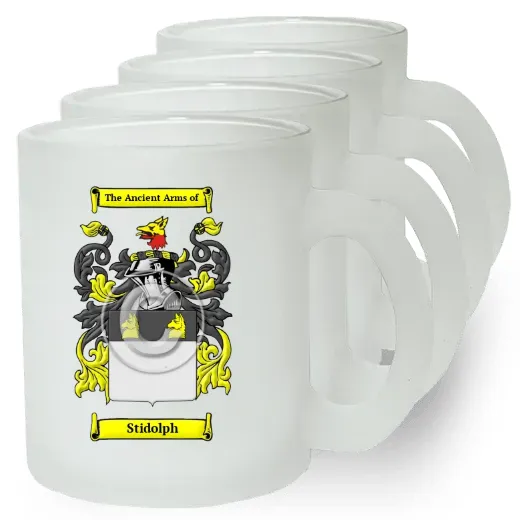 Stidolph Set of 4 Frosted Glass Mugs