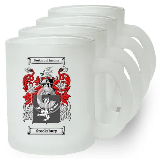 Stooksbury Set of 4 Frosted Glass Mugs