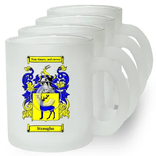 Straughn Set of 4 Frosted Glass Mugs