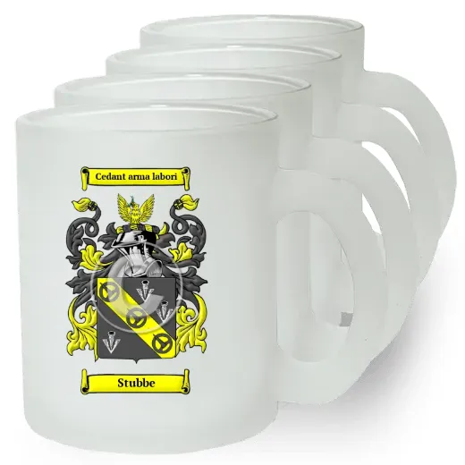 Stubbe Set of 4 Frosted Glass Mugs