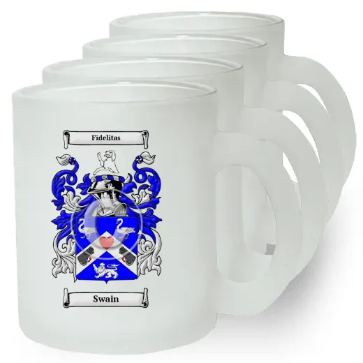 Swain Set of 4 Frosted Glass Mugs
