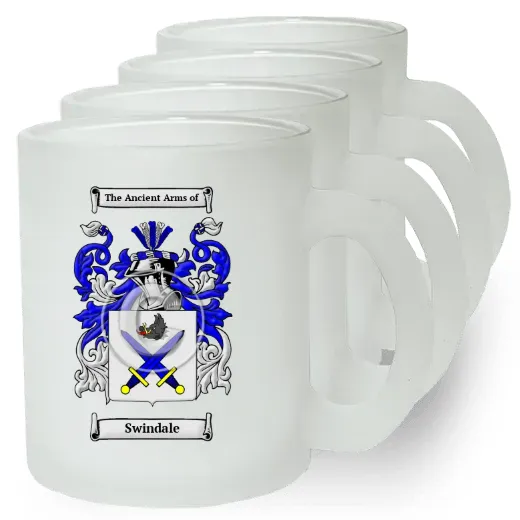 Swindale Set of 4 Frosted Glass Mugs