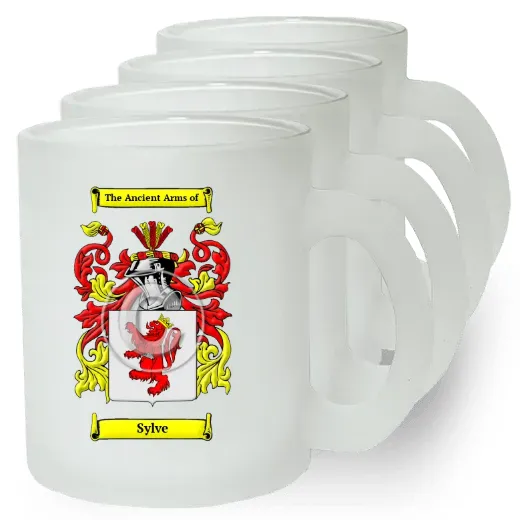 Sylve Set of 4 Frosted Glass Mugs