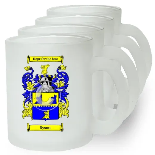 Syson Set of 4 Frosted Glass Mugs