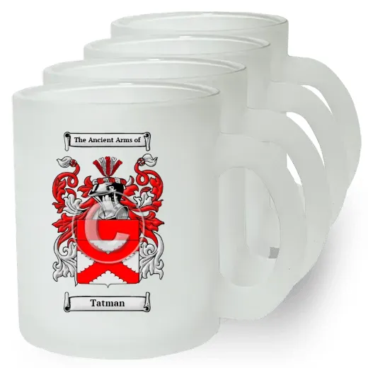 Tatman Set of 4 Frosted Glass Mugs