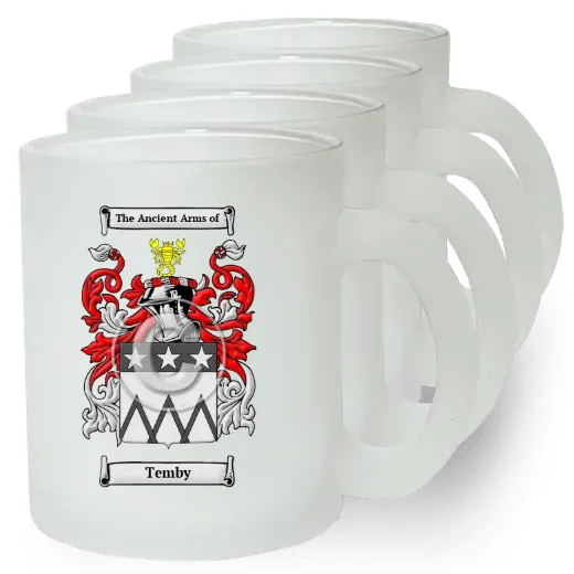 Temby Set of 4 Frosted Glass Mugs